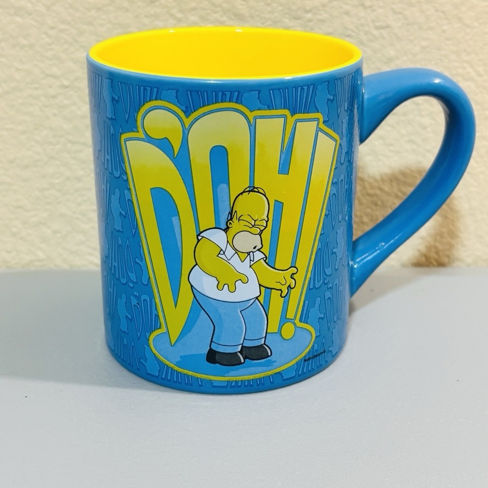 Homer Simpson‎ Ceramic Coffee Tea Mug DOH 14 oz Matt Groening Silver Buffalo Cup